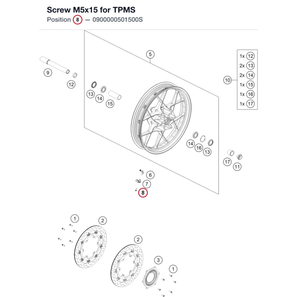 Screw M5x15 for TPMS