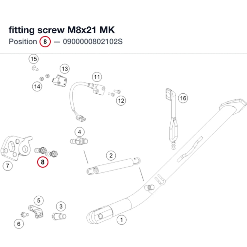 fitting screw M8x21 MK
