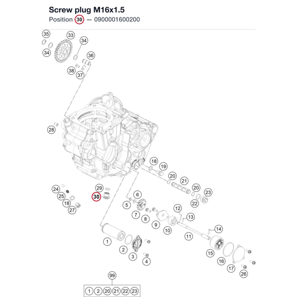 Screw plug M16x1.5