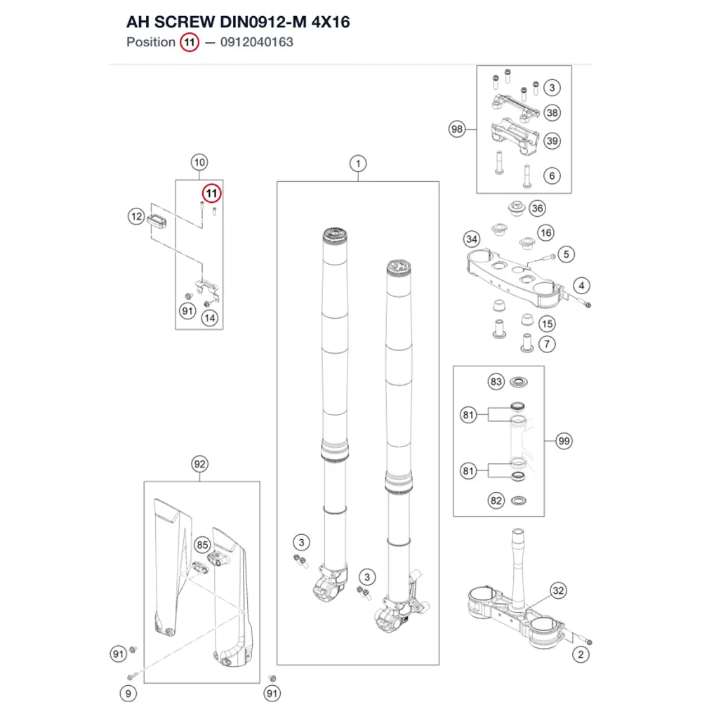 AH SCREW DIN0912-M 4X16