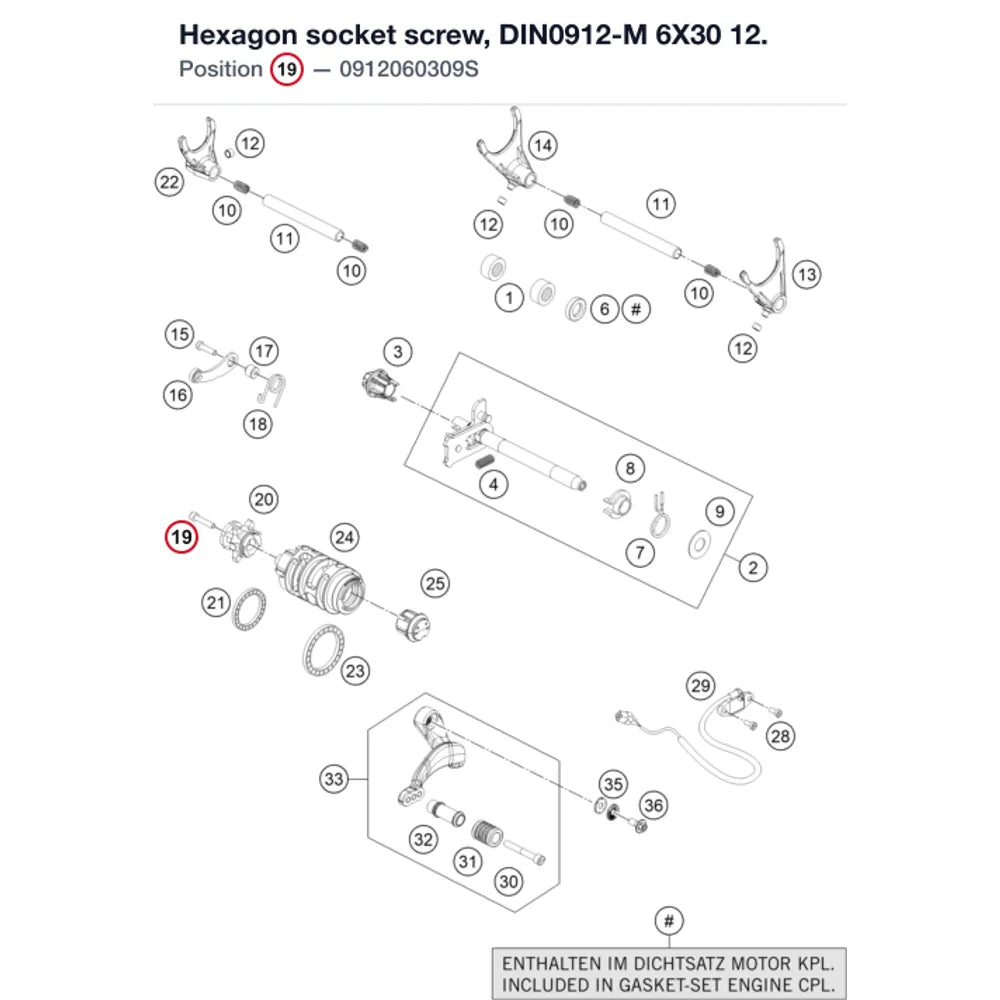 Hexagon socket screw, DIN0912-M 6X30 12.