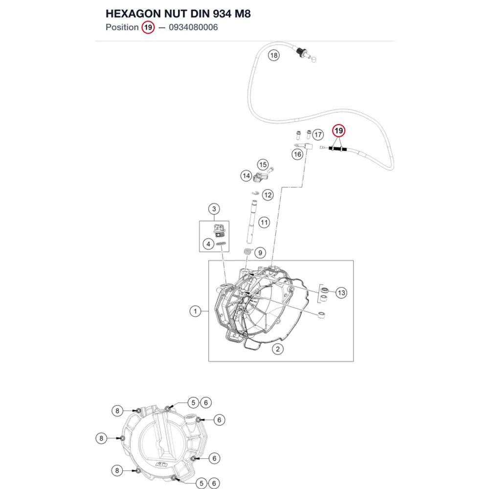 HEXAGON NUT DIN 934 M8