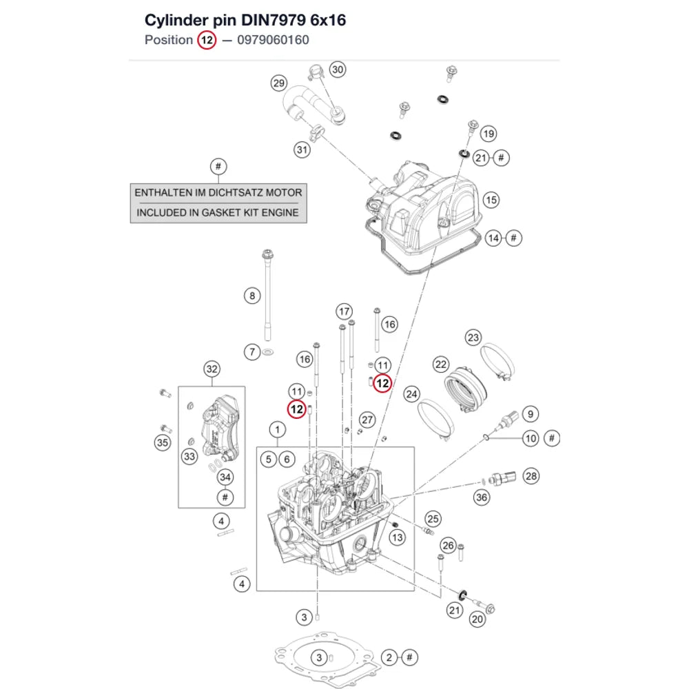 Cylinder pin DIN7979 6x16