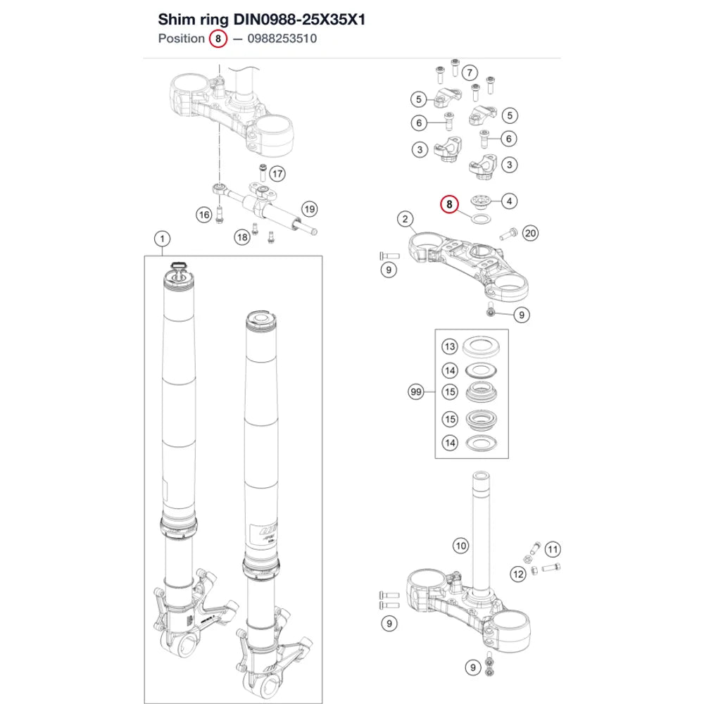 Shim ring DIN0988-25X35X1