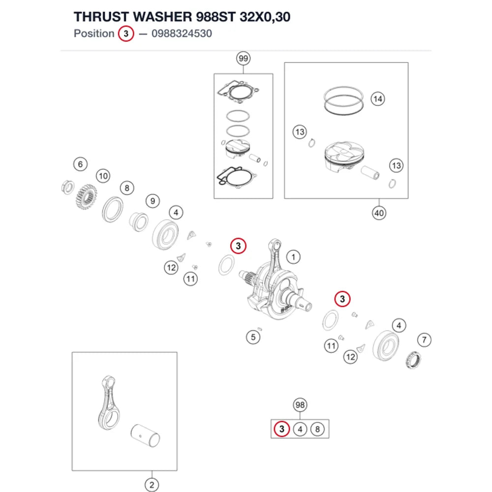 THRUST WASHER 988ST 32X0,30