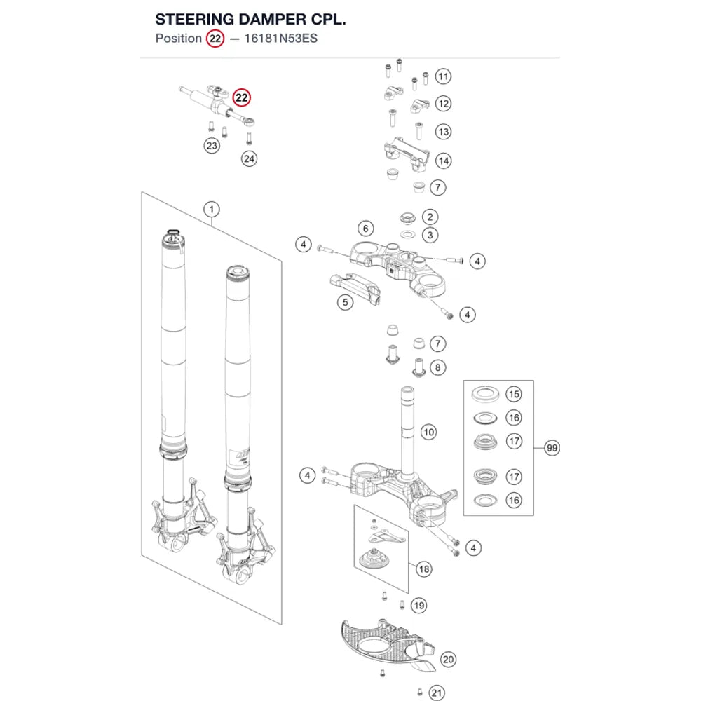STEERING DAMPER CPL.