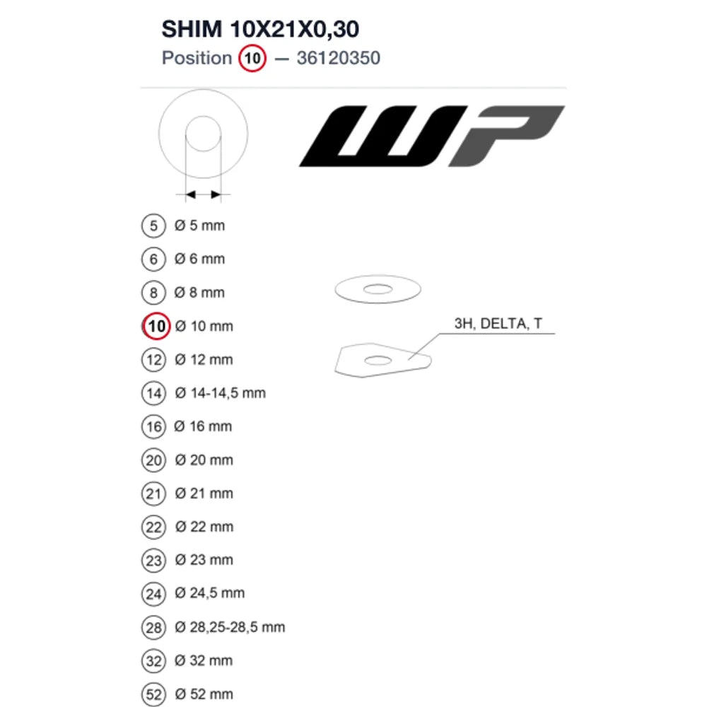 SHIM 10X21X0,30