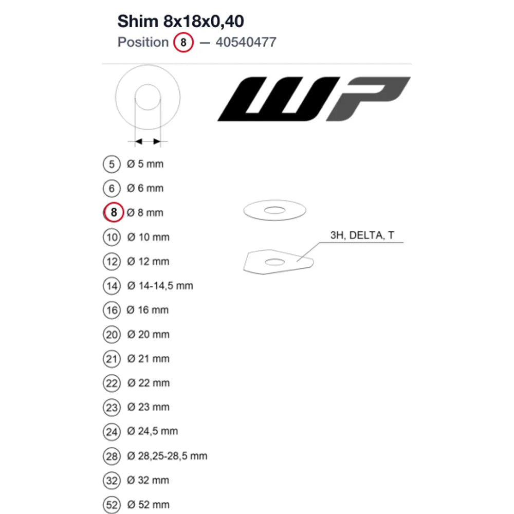 Shim 8x18x0,40