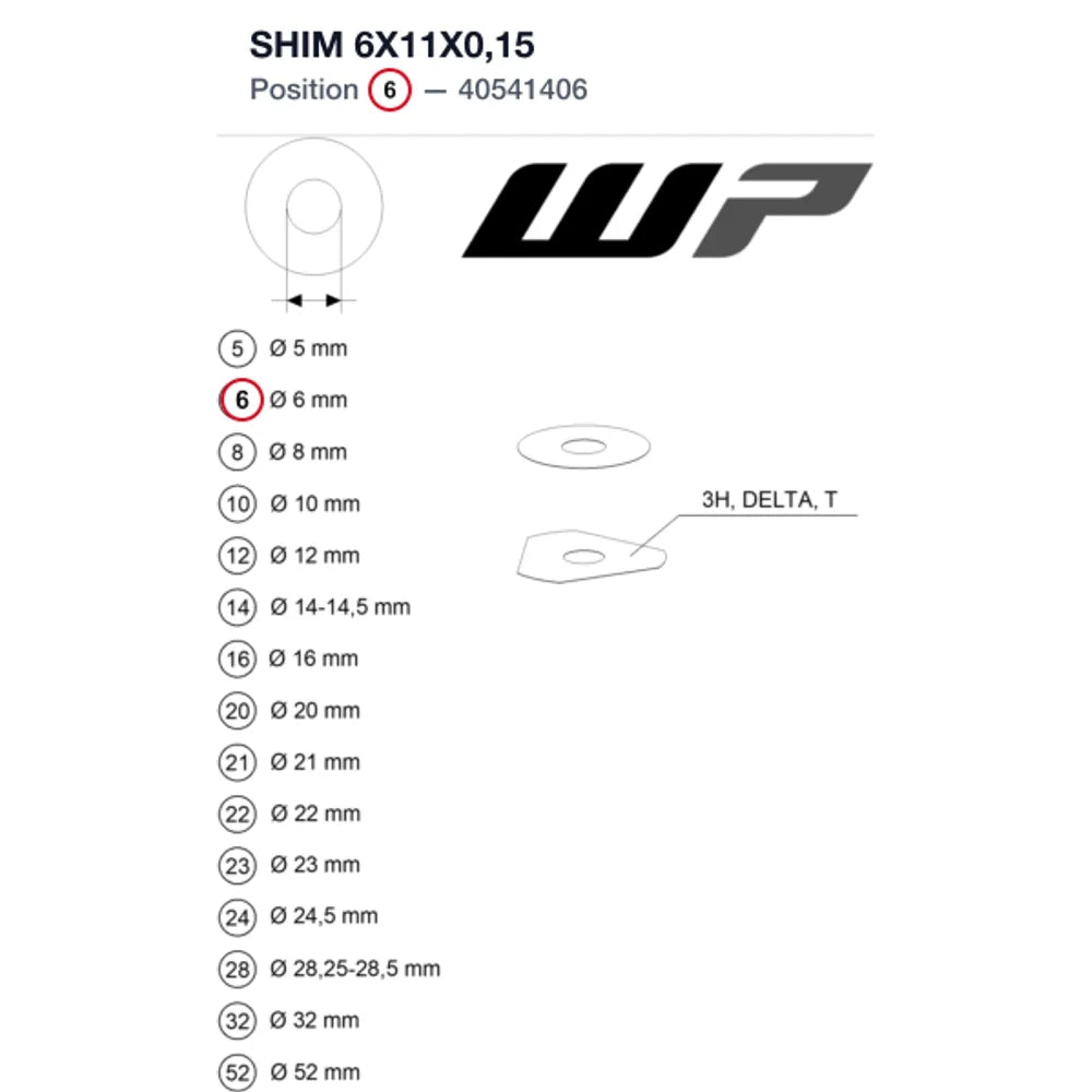 SHIM 6X11X0,15