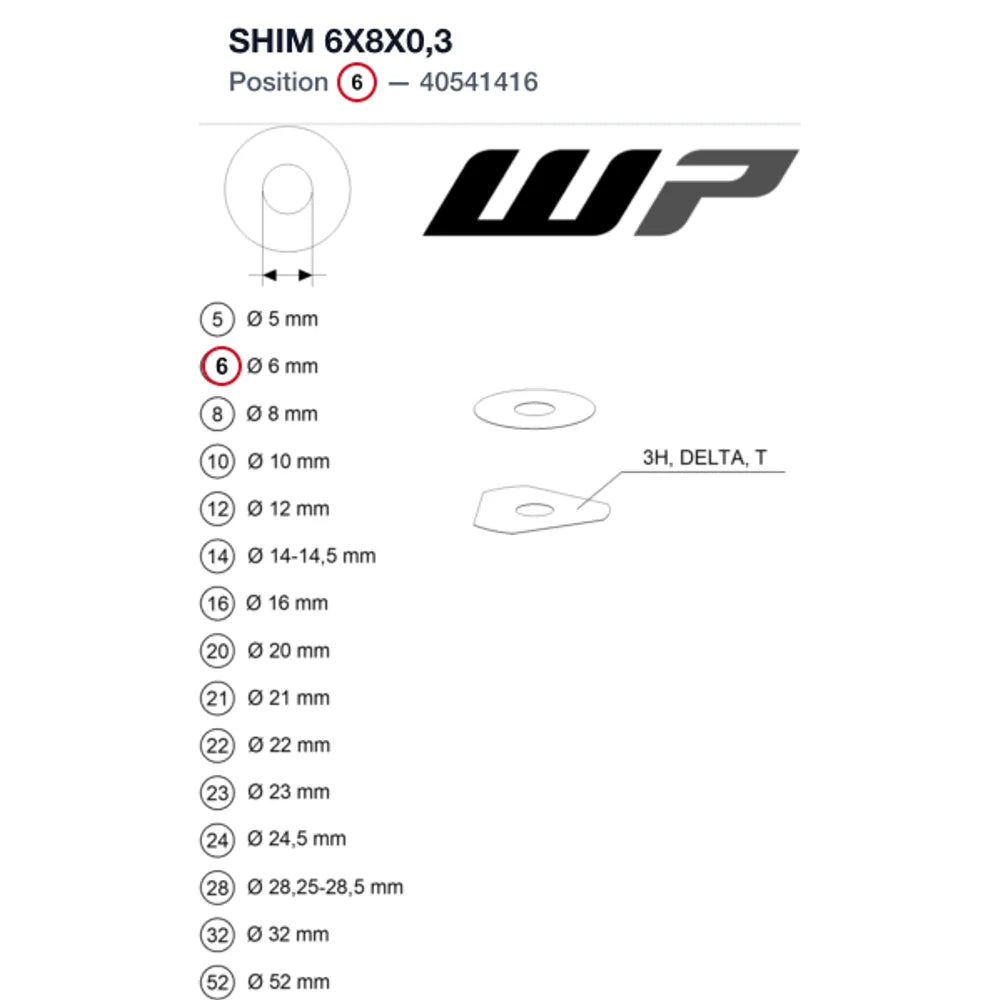 SHIM 6X8X0,3