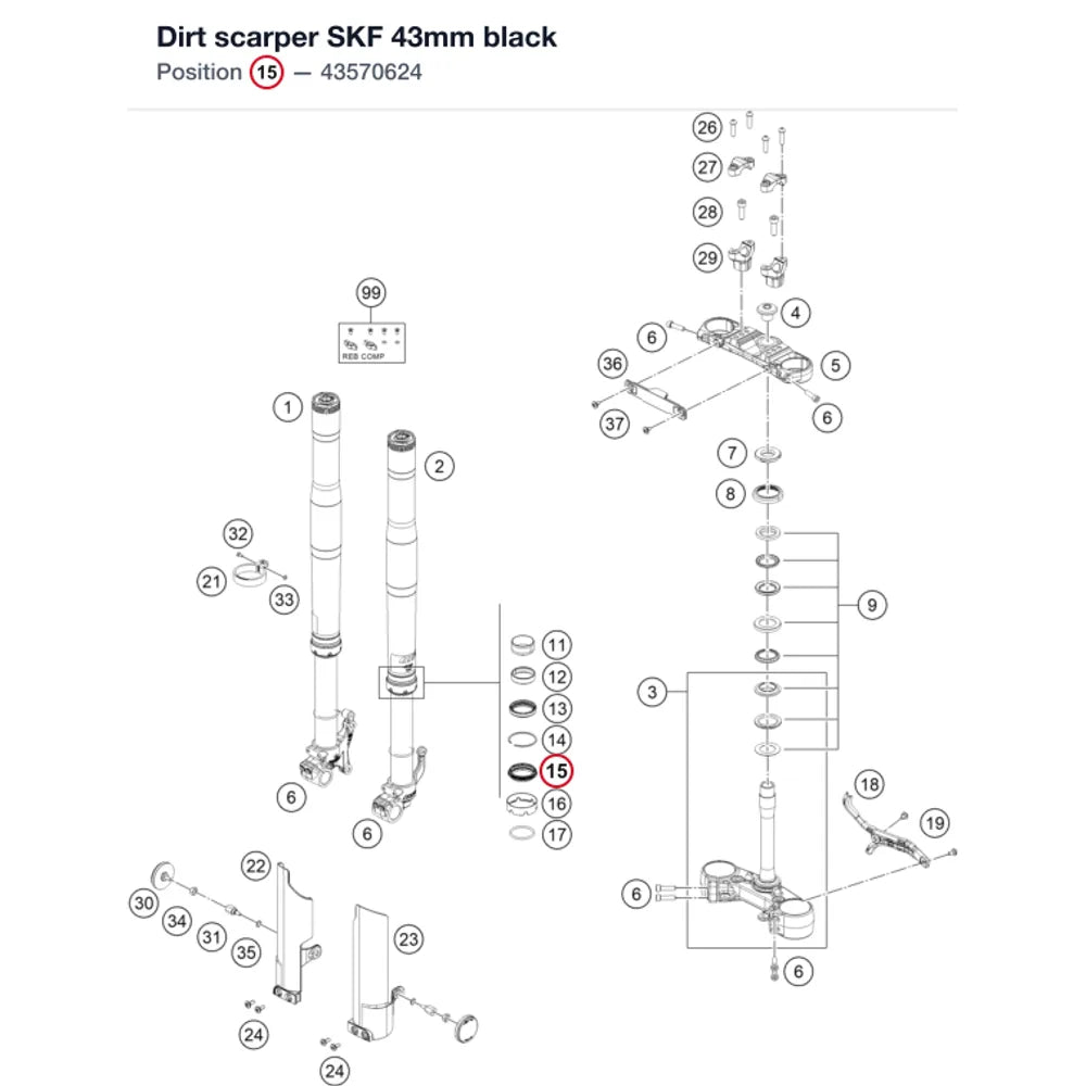 Dirt scarper SKF 43mm black