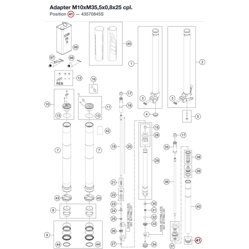 Adapter M10xM35,5x0,8x25 cpl.