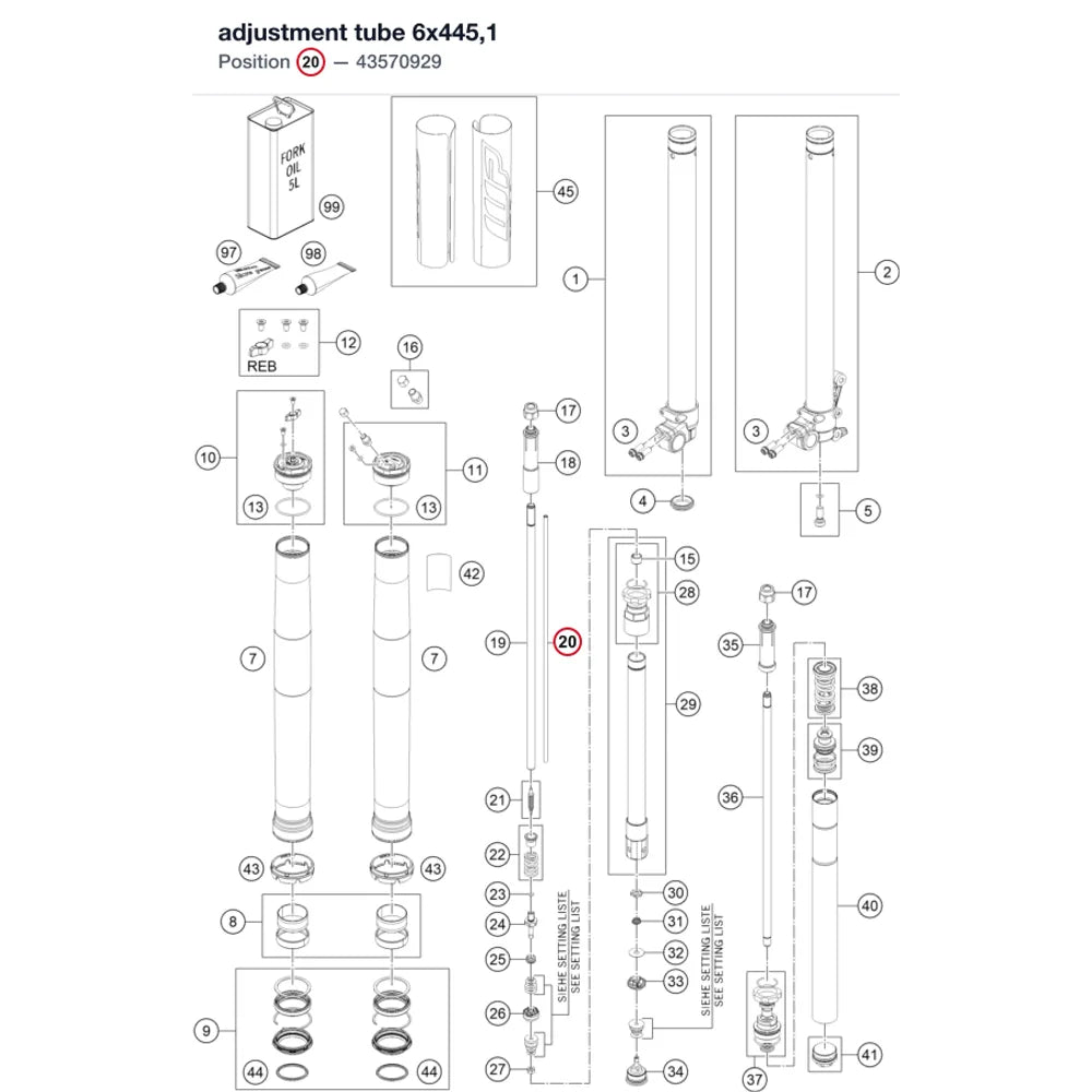 adjustment tube 6x445,1