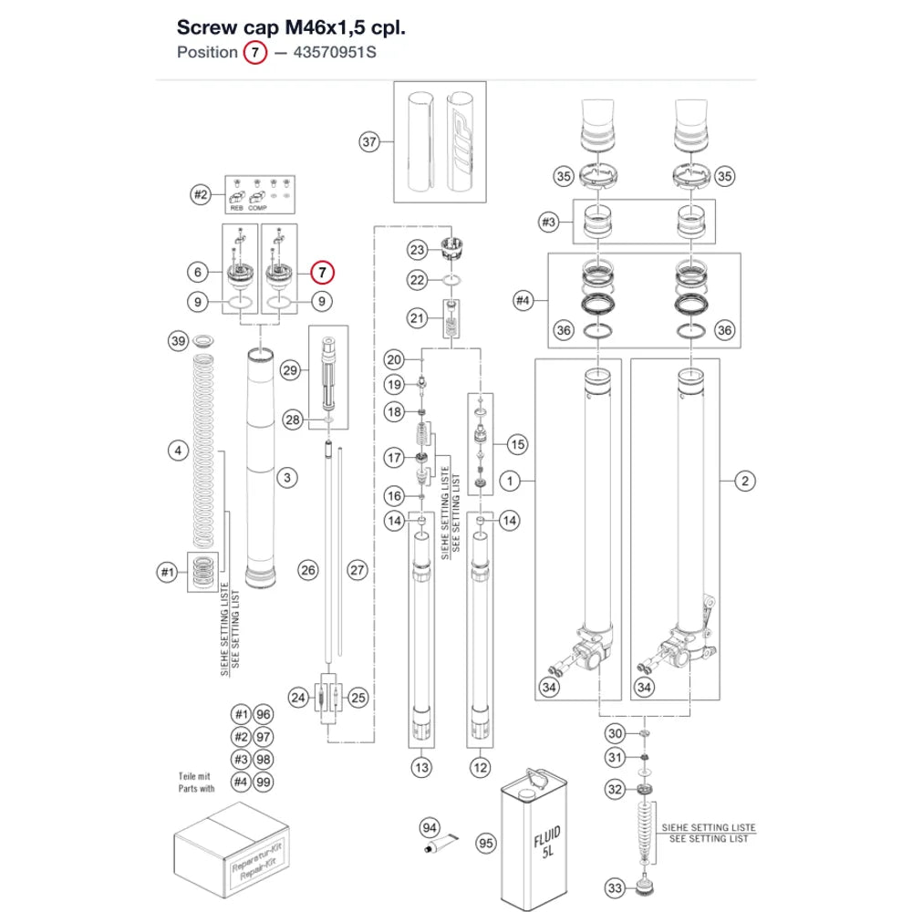 Screw cap M46x1,5 cpl.