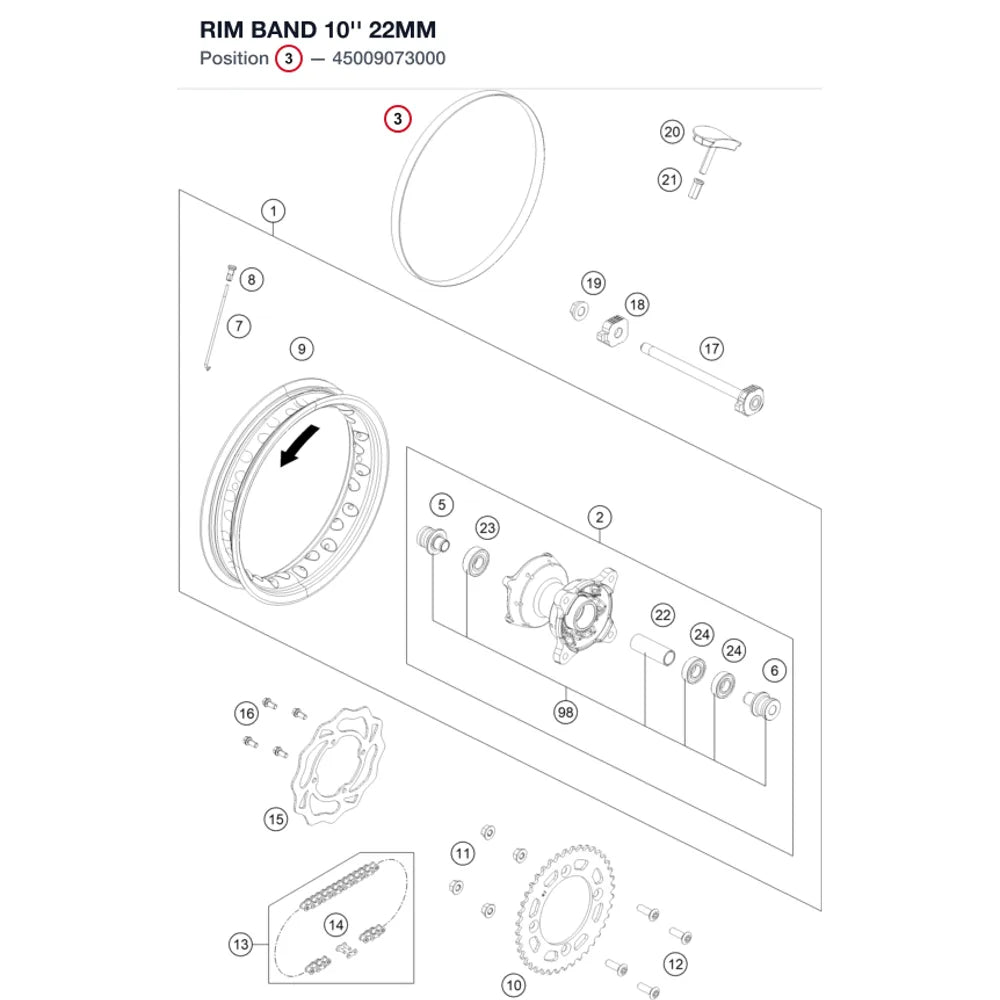 RIM BAND 10'' 22MM