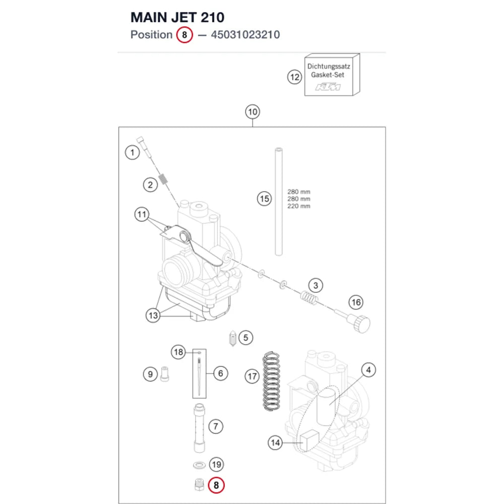 MAIN JET 210