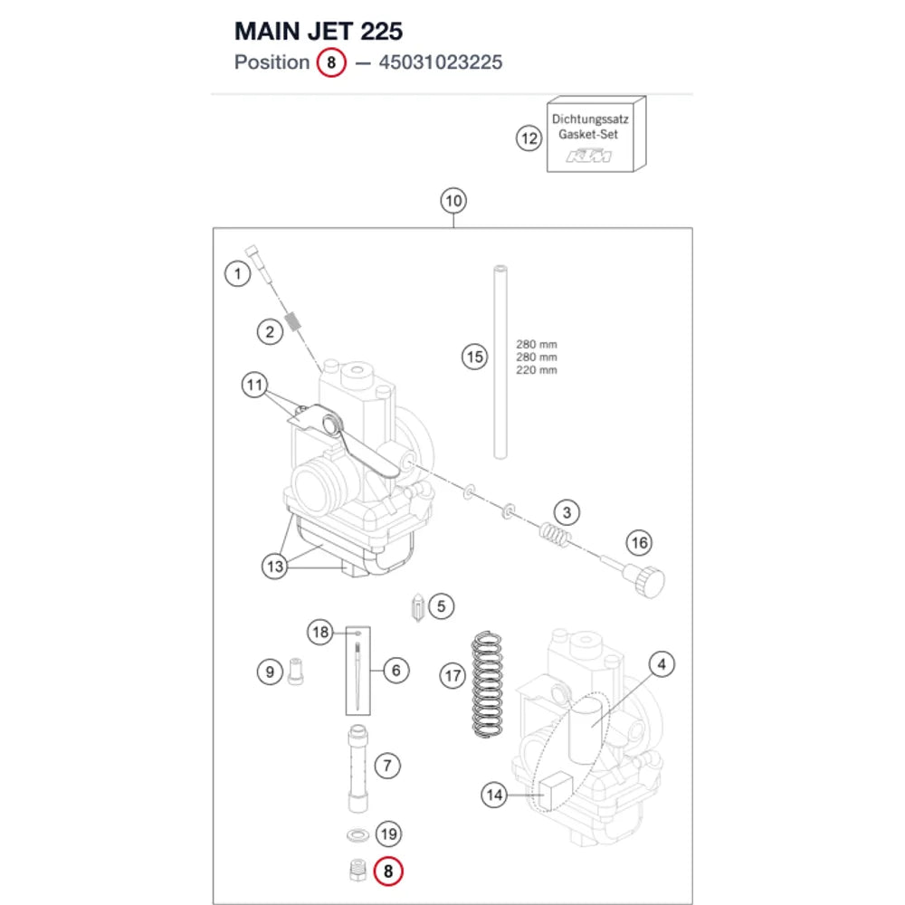 MAIN JET 225