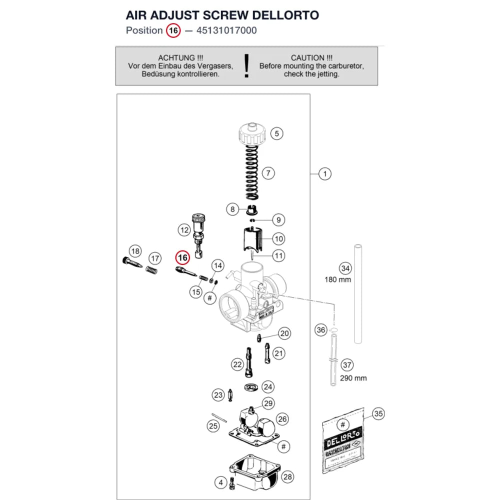AIR ADJUST SCREW DELLORTO