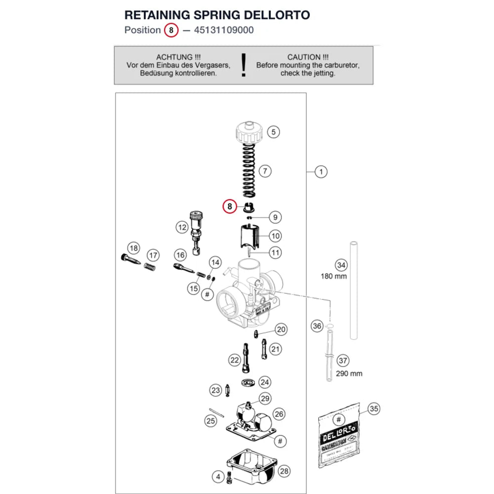 RETAINING SPRING DELLORTO