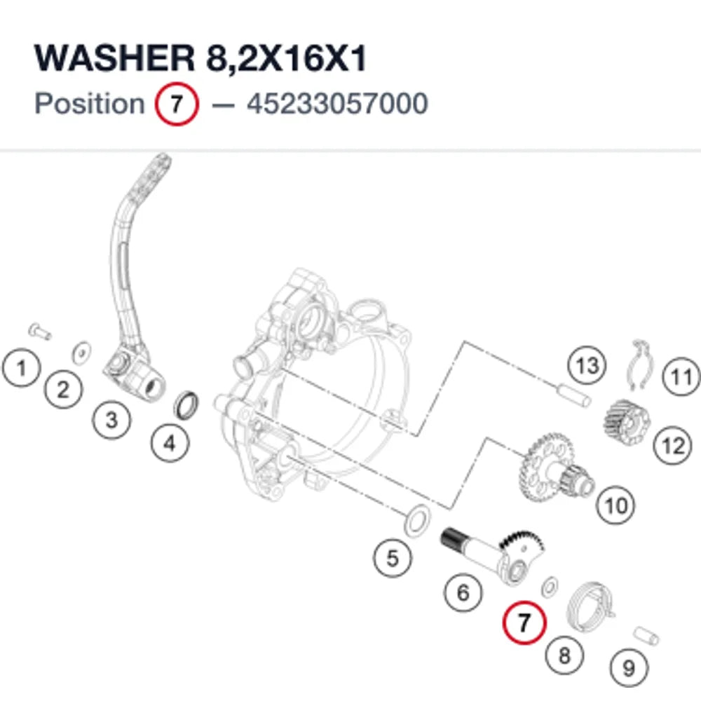 WASHER 8,2X16X1