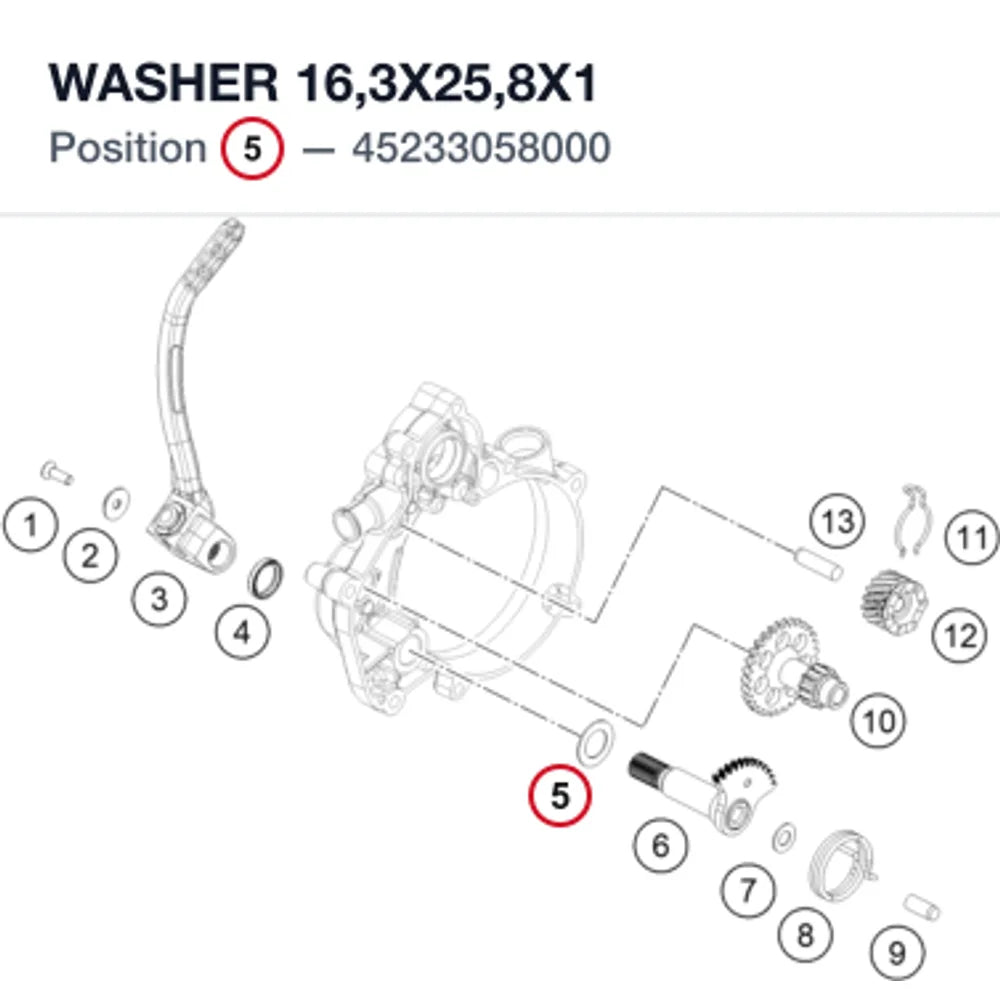 WASHER 16,3X25,8X1