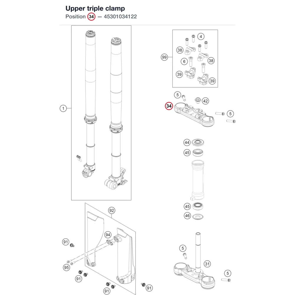 Upper triple clamp