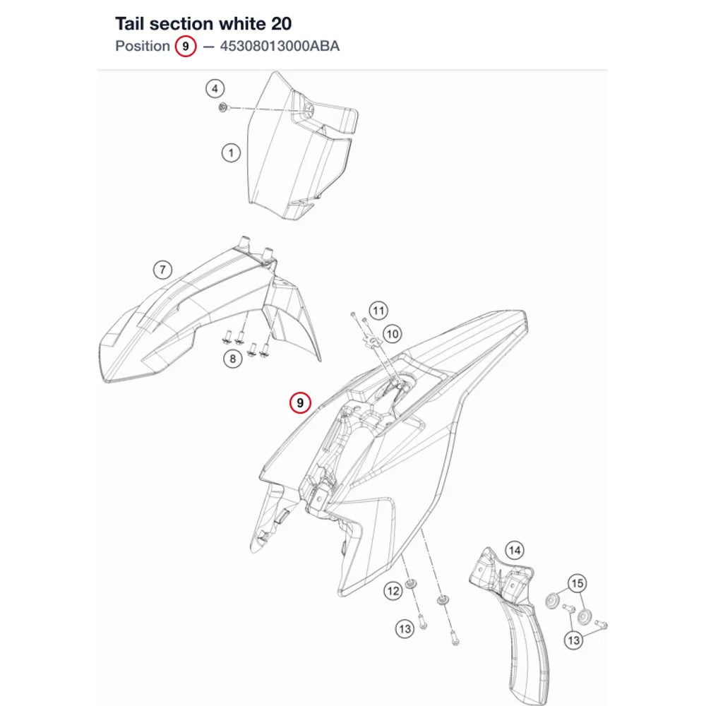 Tail section white 20