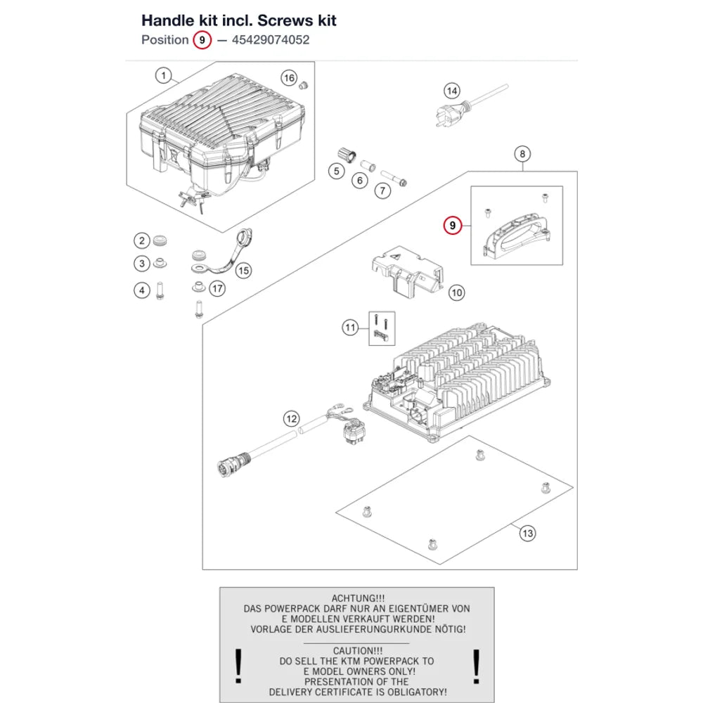 Handle kit incl. Screws kit