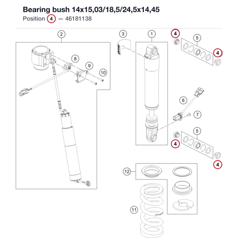 Bearing bush 14x15,03/18,5/24,5x14,45