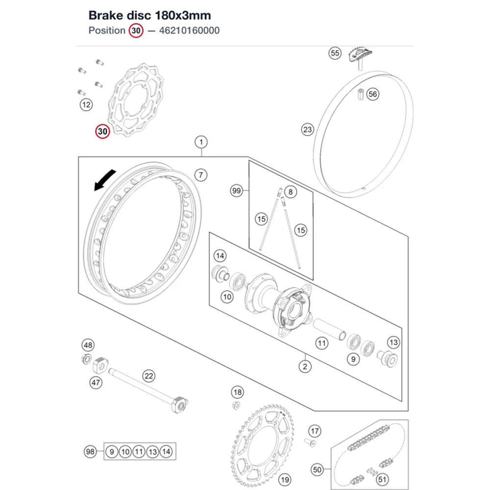 Brake disc 180x3mm
