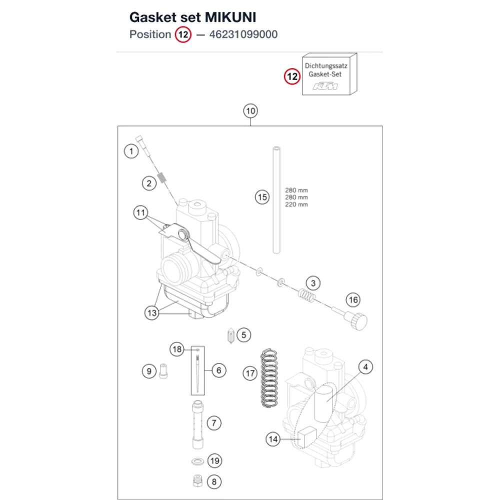 Gasket set MIKUNI