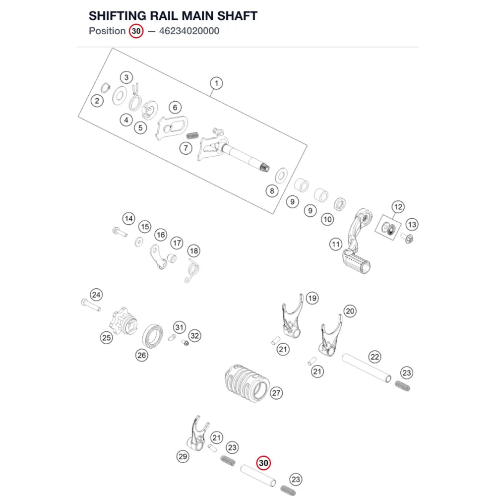 SHIFTING RAIL MAIN SHAFT