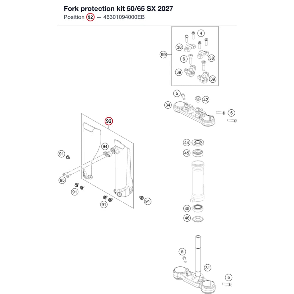 Fork protection kit 50/65 SX 2027