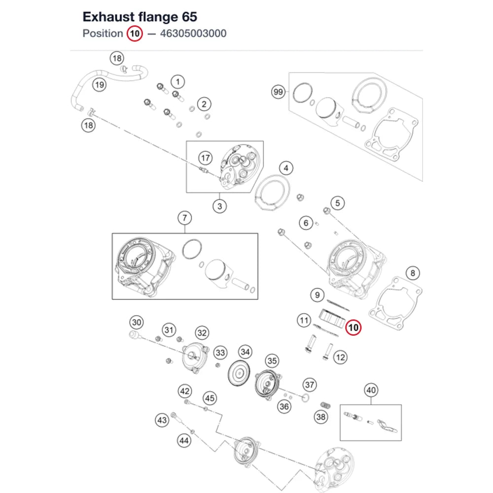 Exhaust flange 65