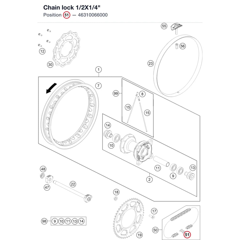 Chain lock 1/2X1/4"