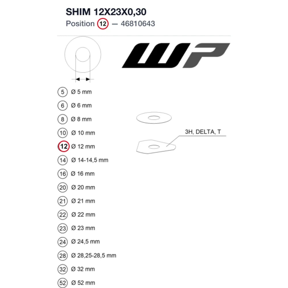 SHIM 12X23X0,30