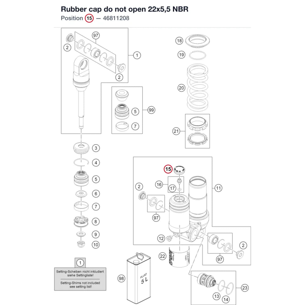Rubber cap do not open 22x5,5 NBR