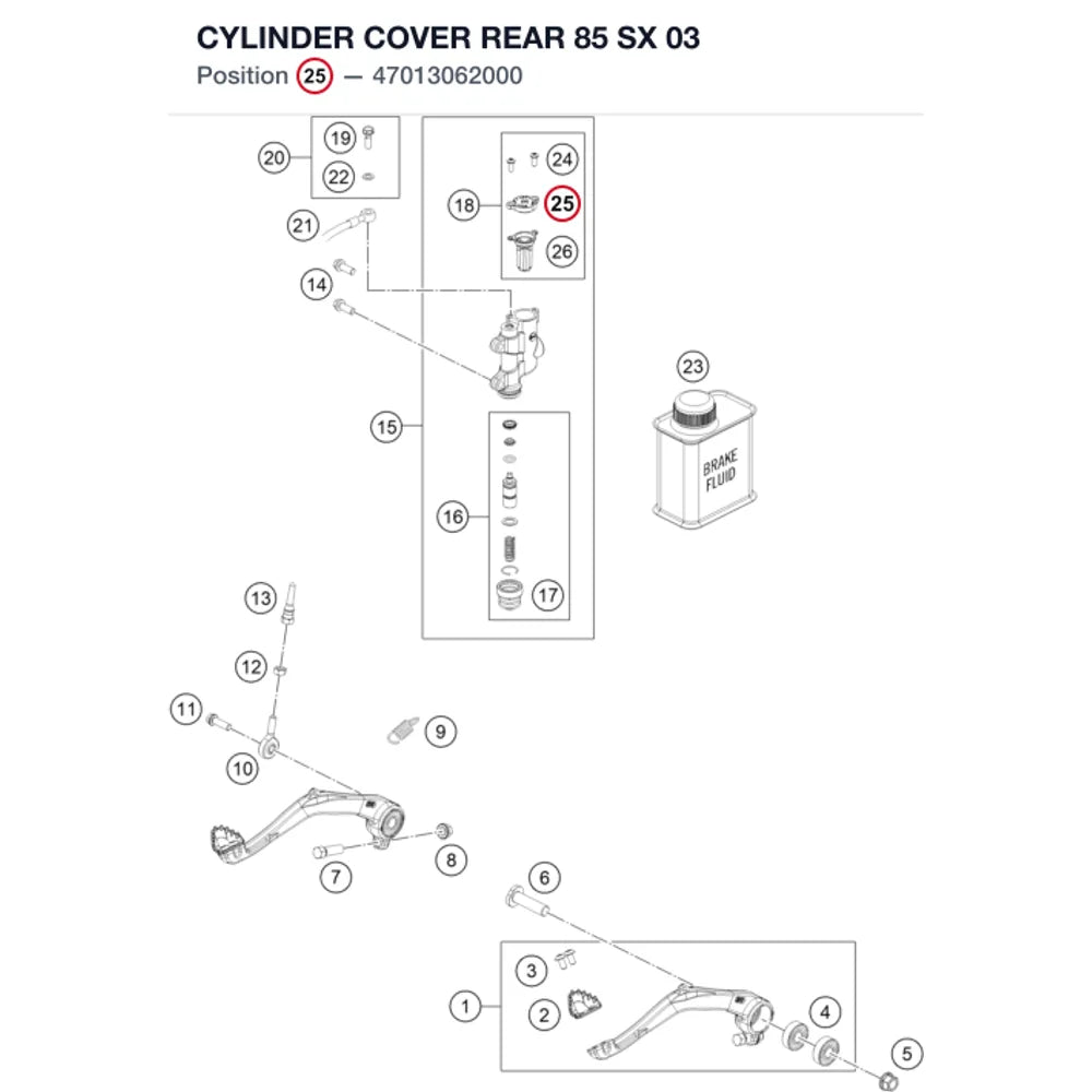 CYLINDER COVER REAR 85 SX   03