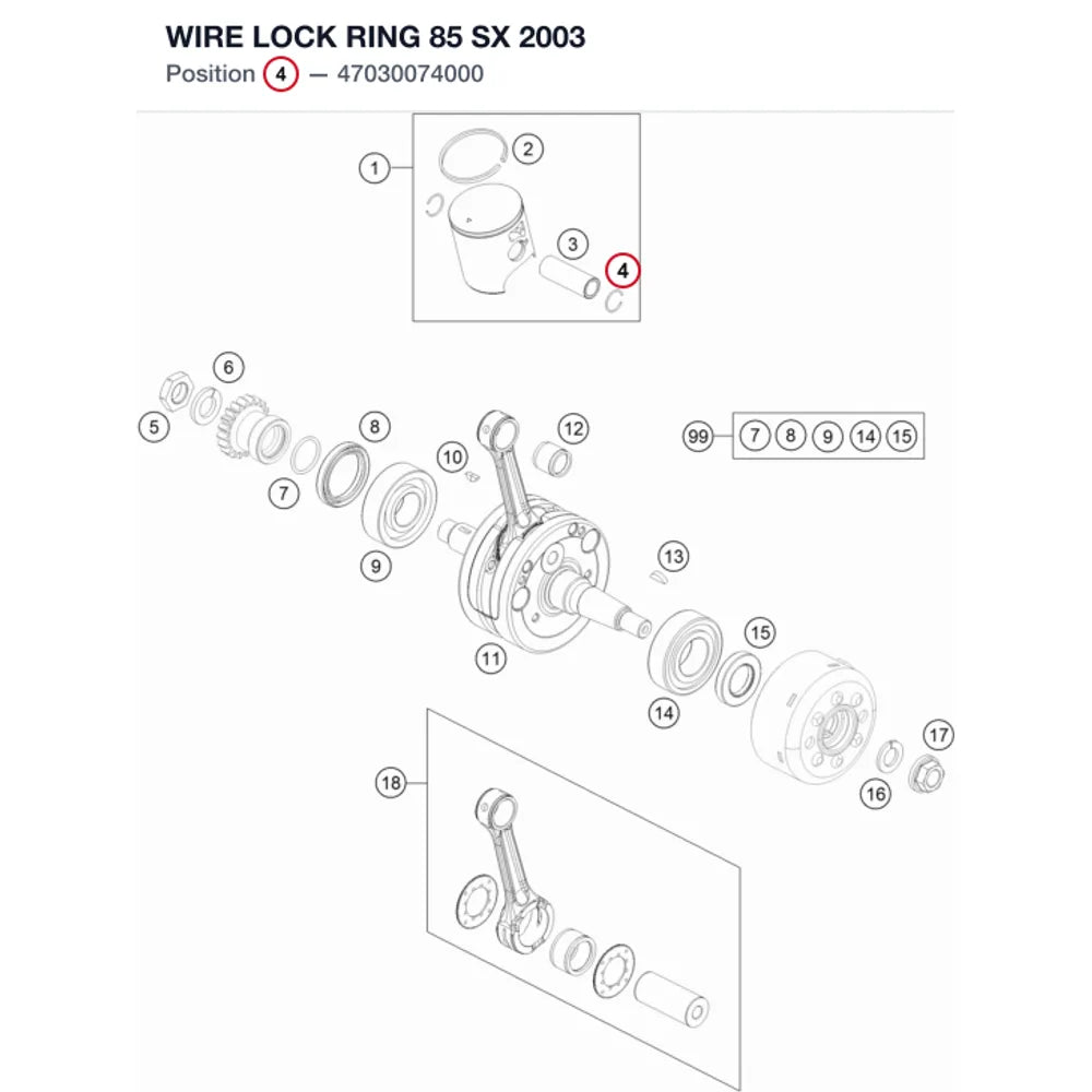 WIRE LOCK RING 85 SX      2003