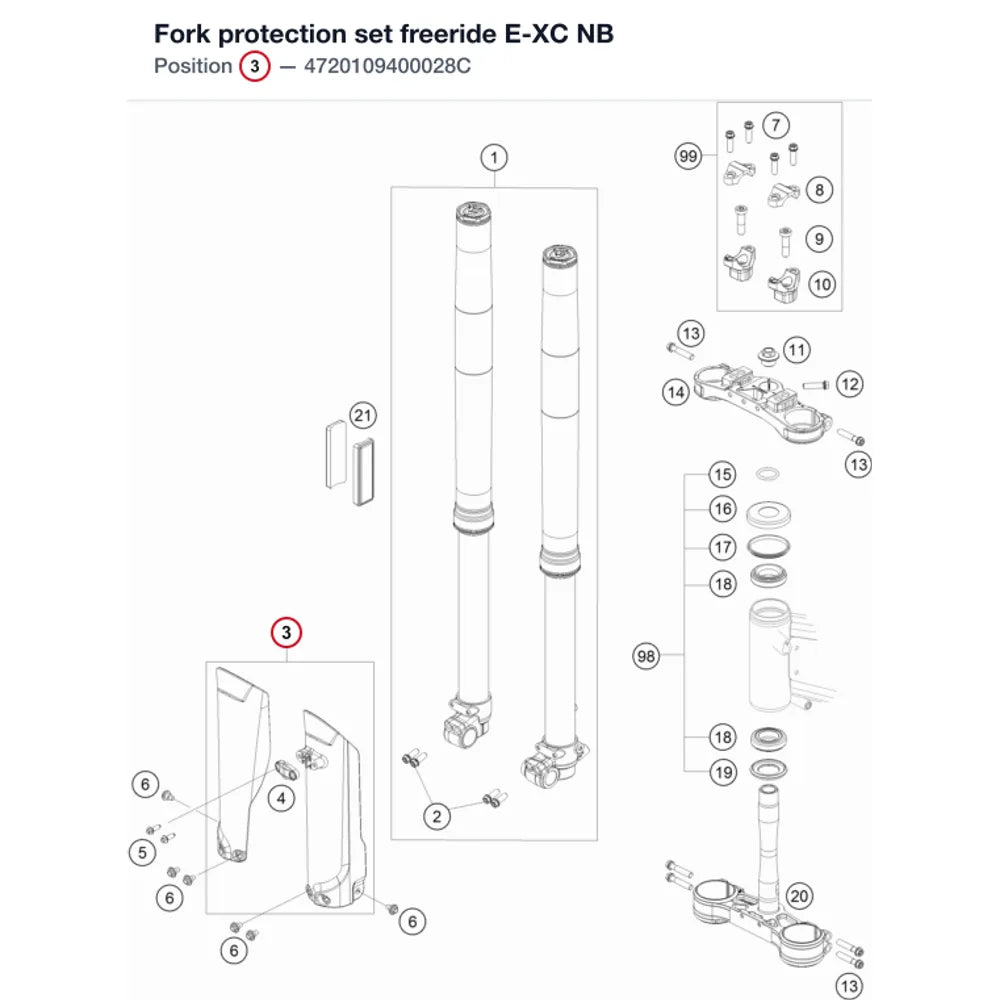 Fork protection set freeride E-XC NB