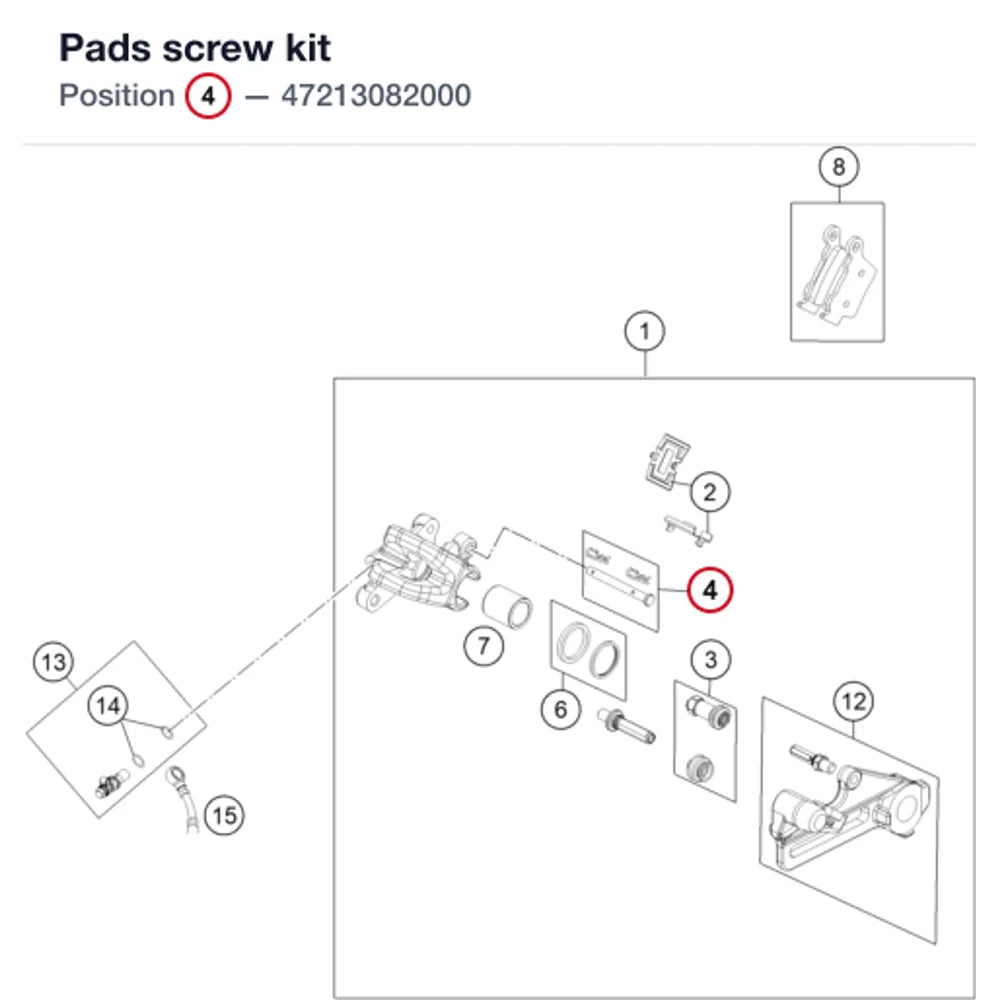 Pads screw kit