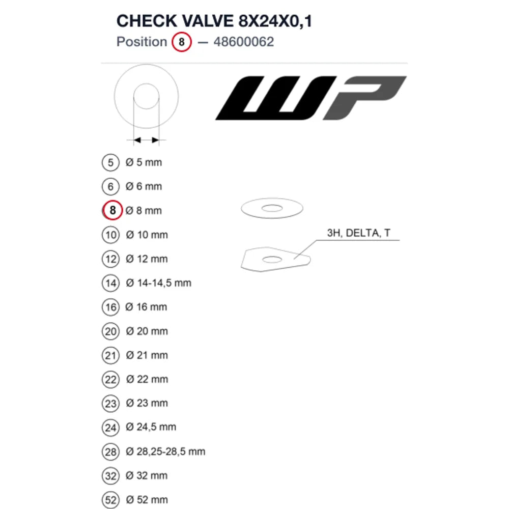 CHECK VALVE 8X24X0,1
