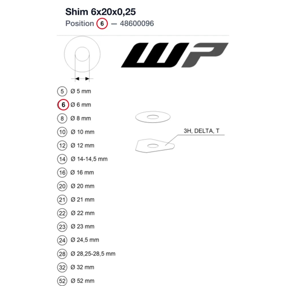 Shim 6x20x0,25