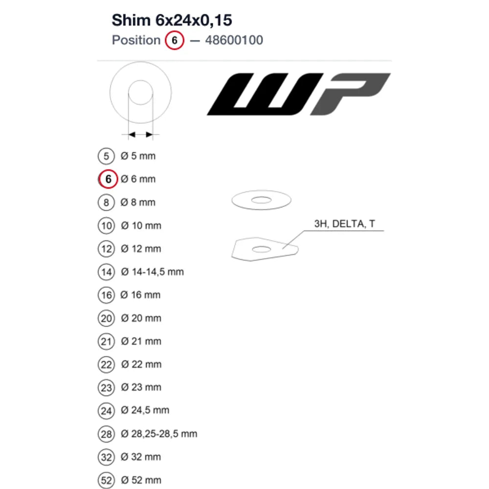 Shim 6x24x0,15