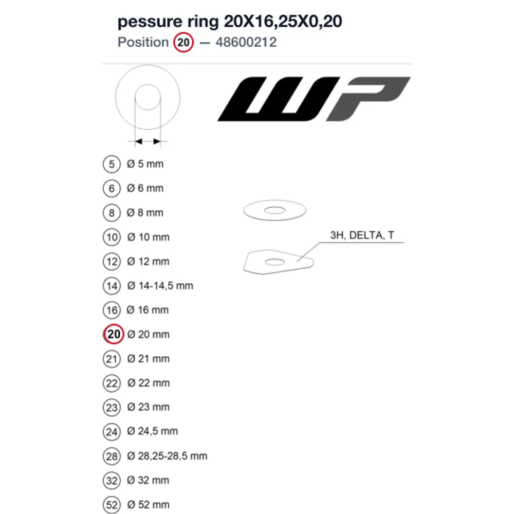pessure ring 20X16,25X0,20
