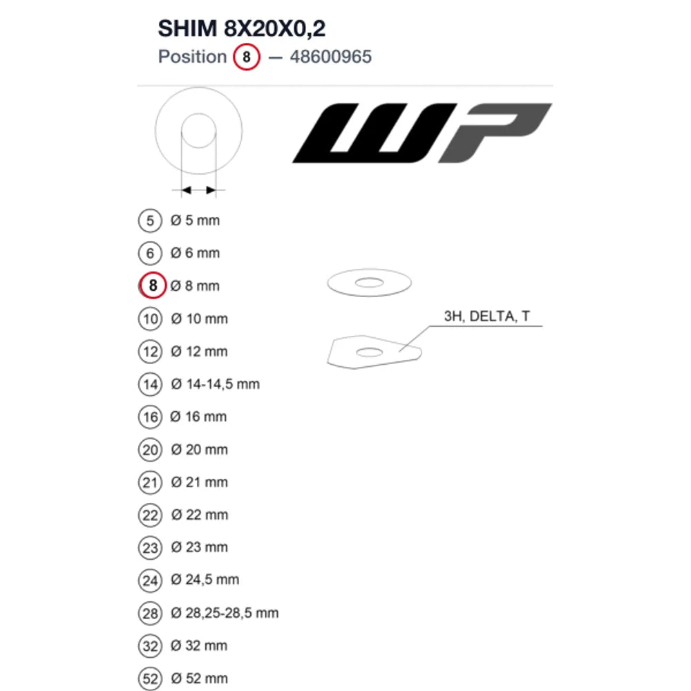 SHIM 8X20X0,2