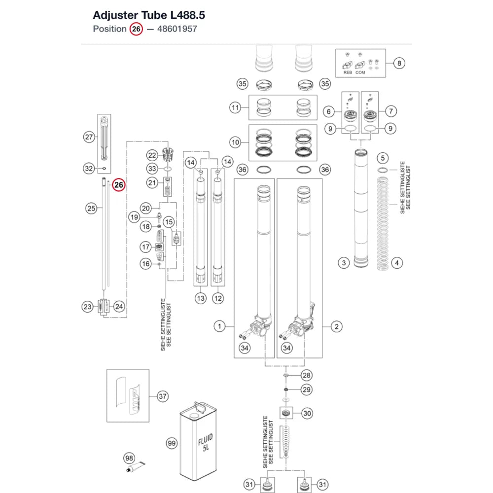 Adjuster Tube L488.5