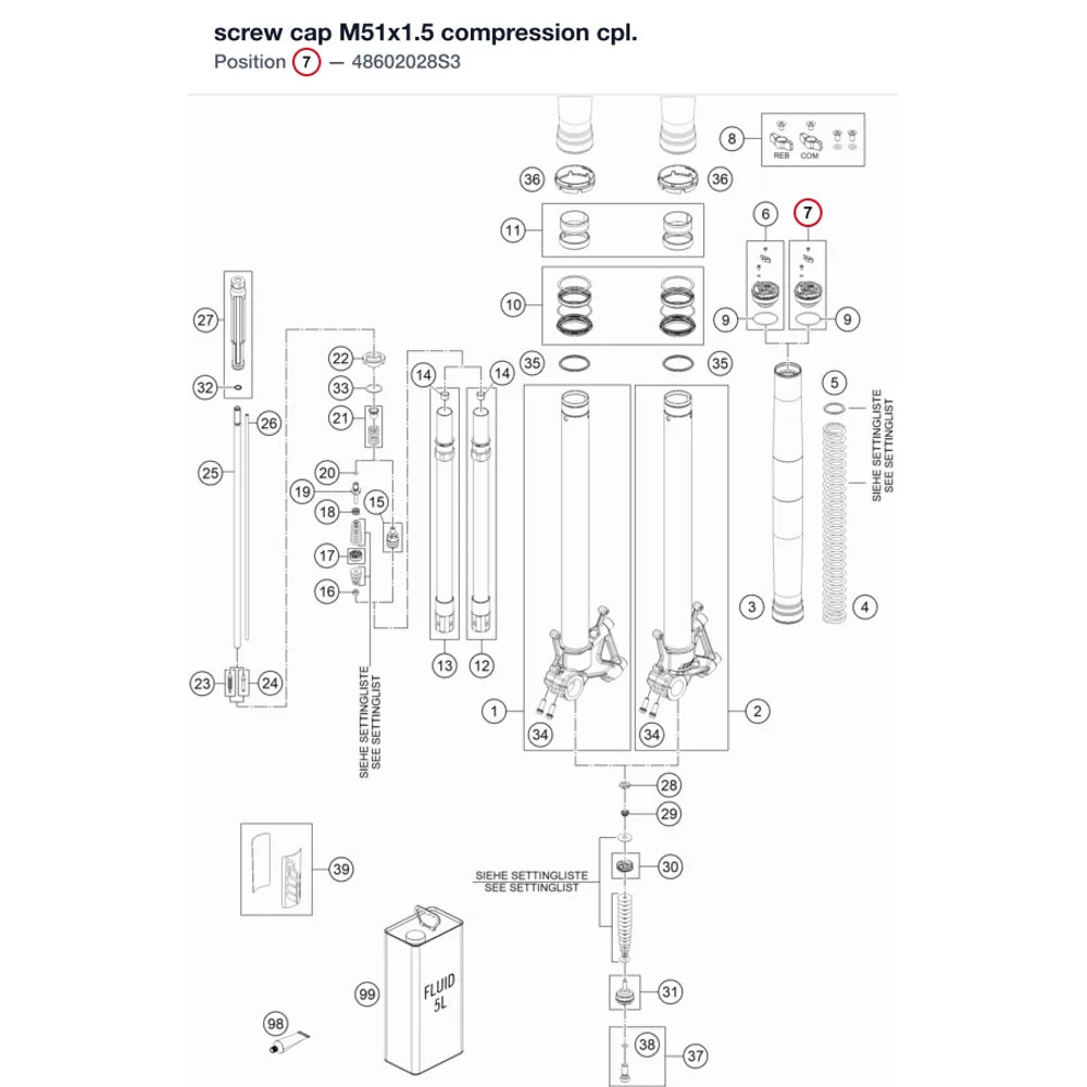 screw cap M51x1.5 compression cpl.