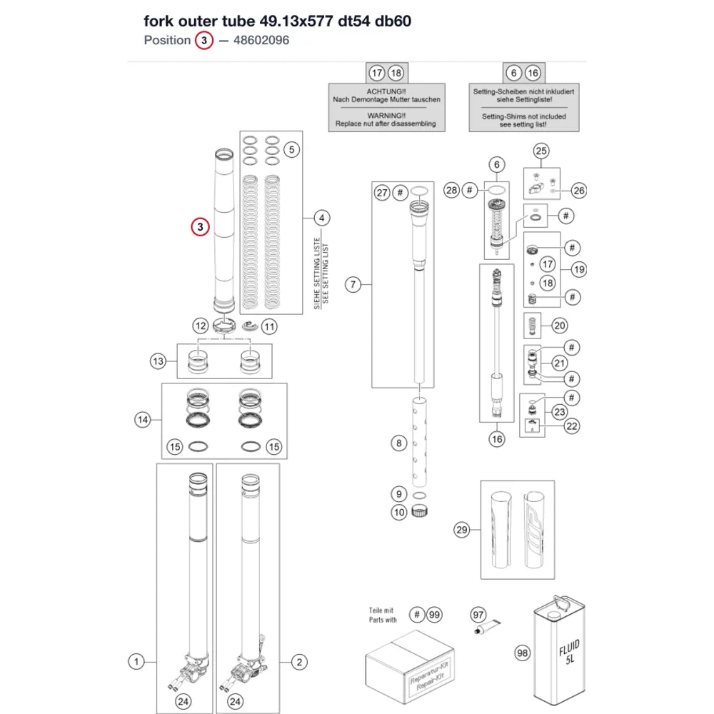 fork outer tube 49.13x577 dt54 db60
