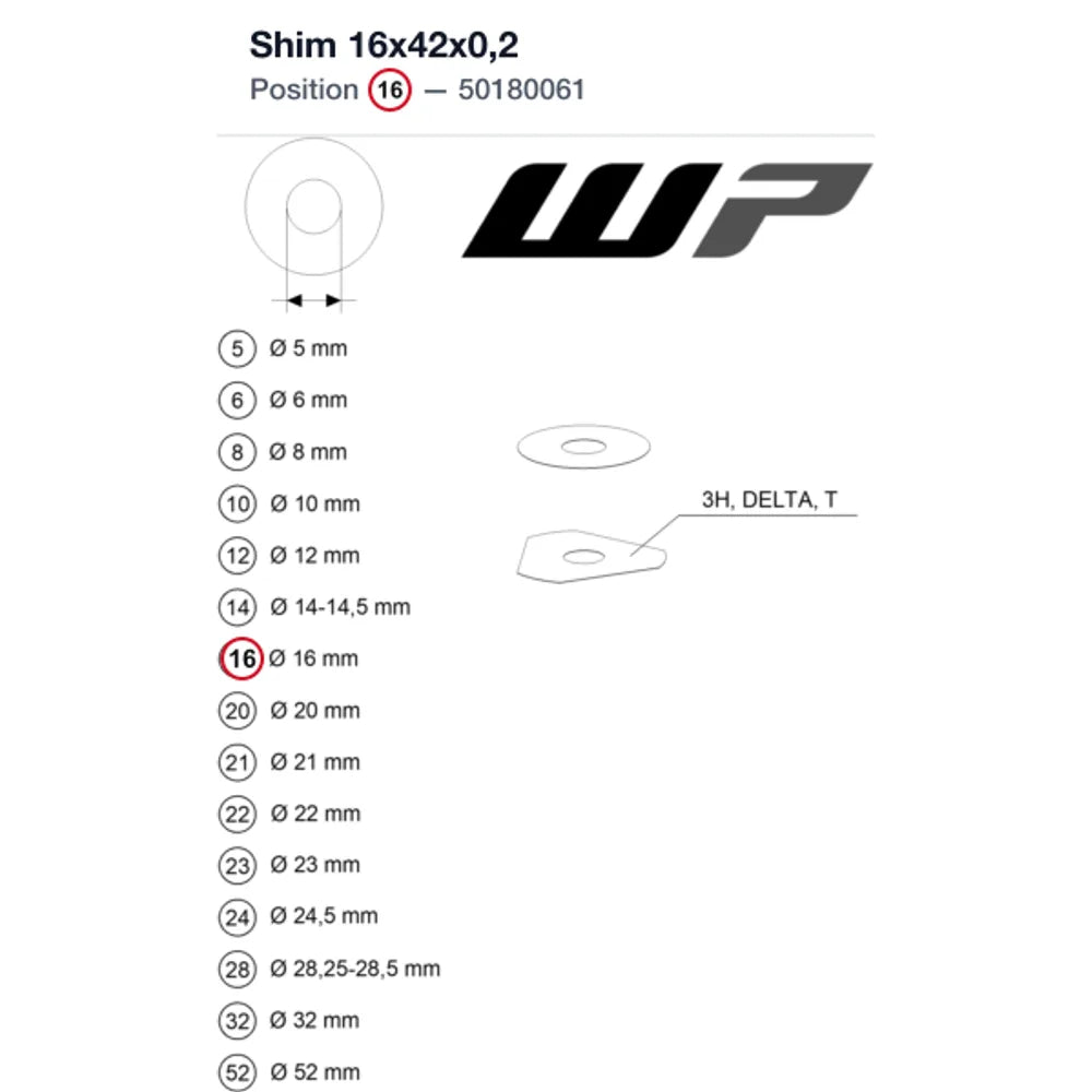 Shim 16x42x0,2